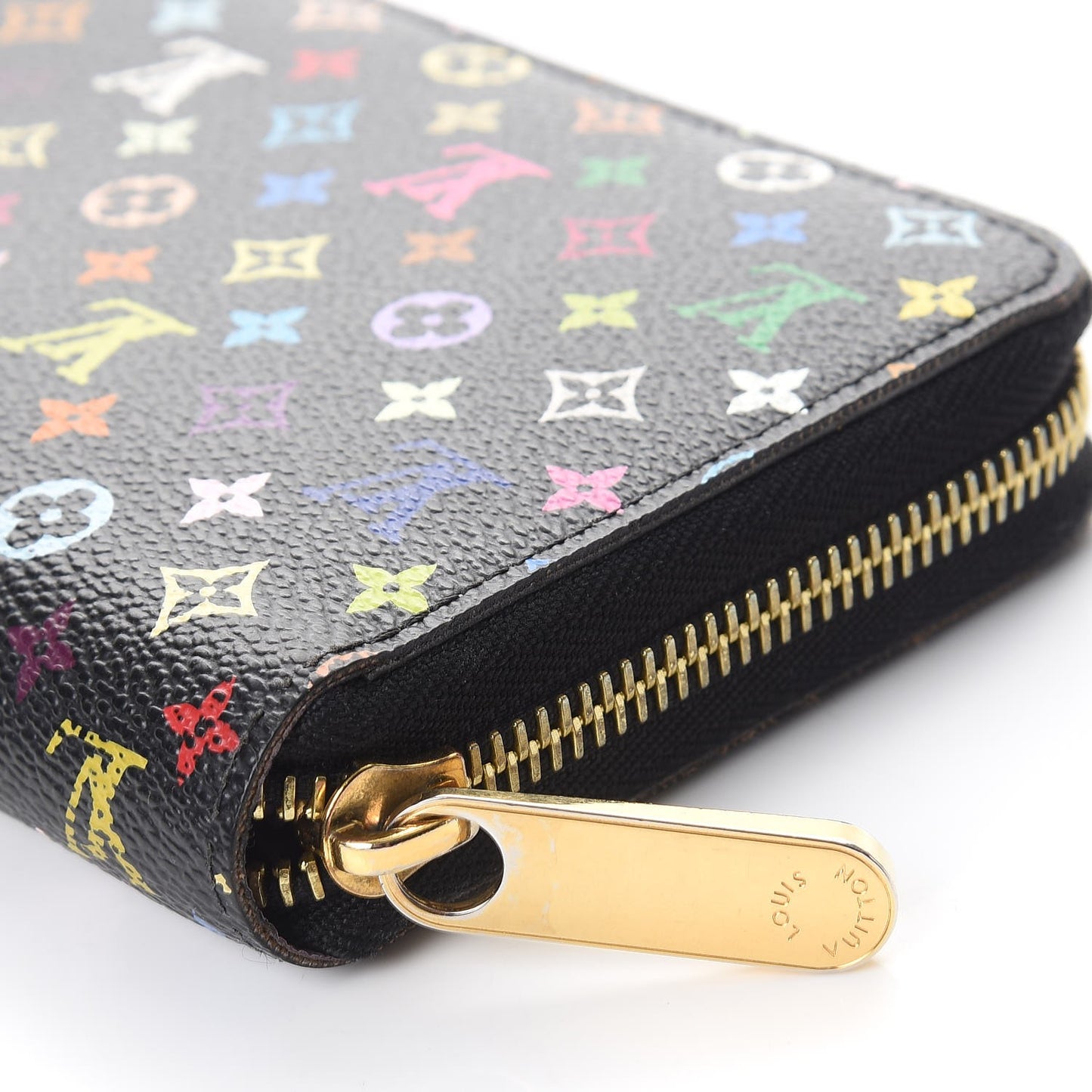 Monogram Multicolor Zippy Wallet Black Violet