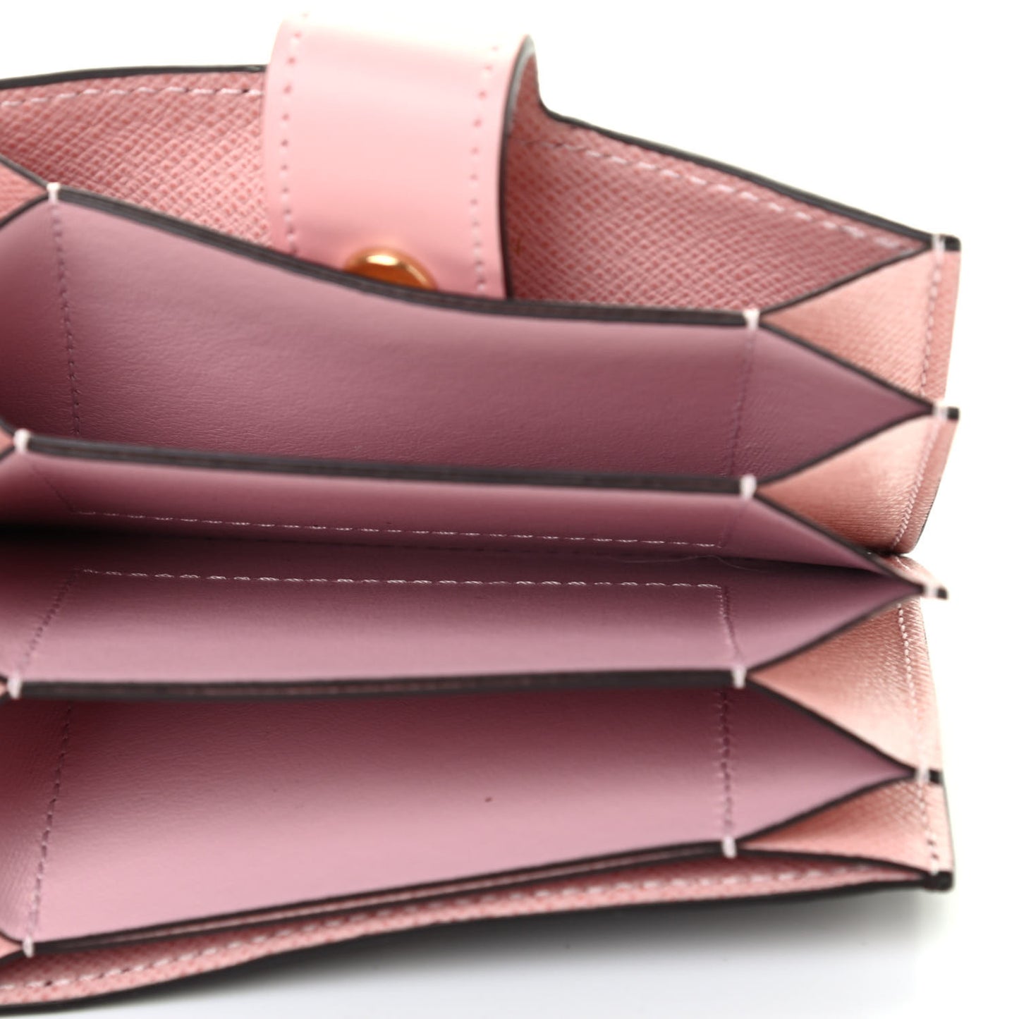 Monogram Gusset Card Holder Rose Ballerine