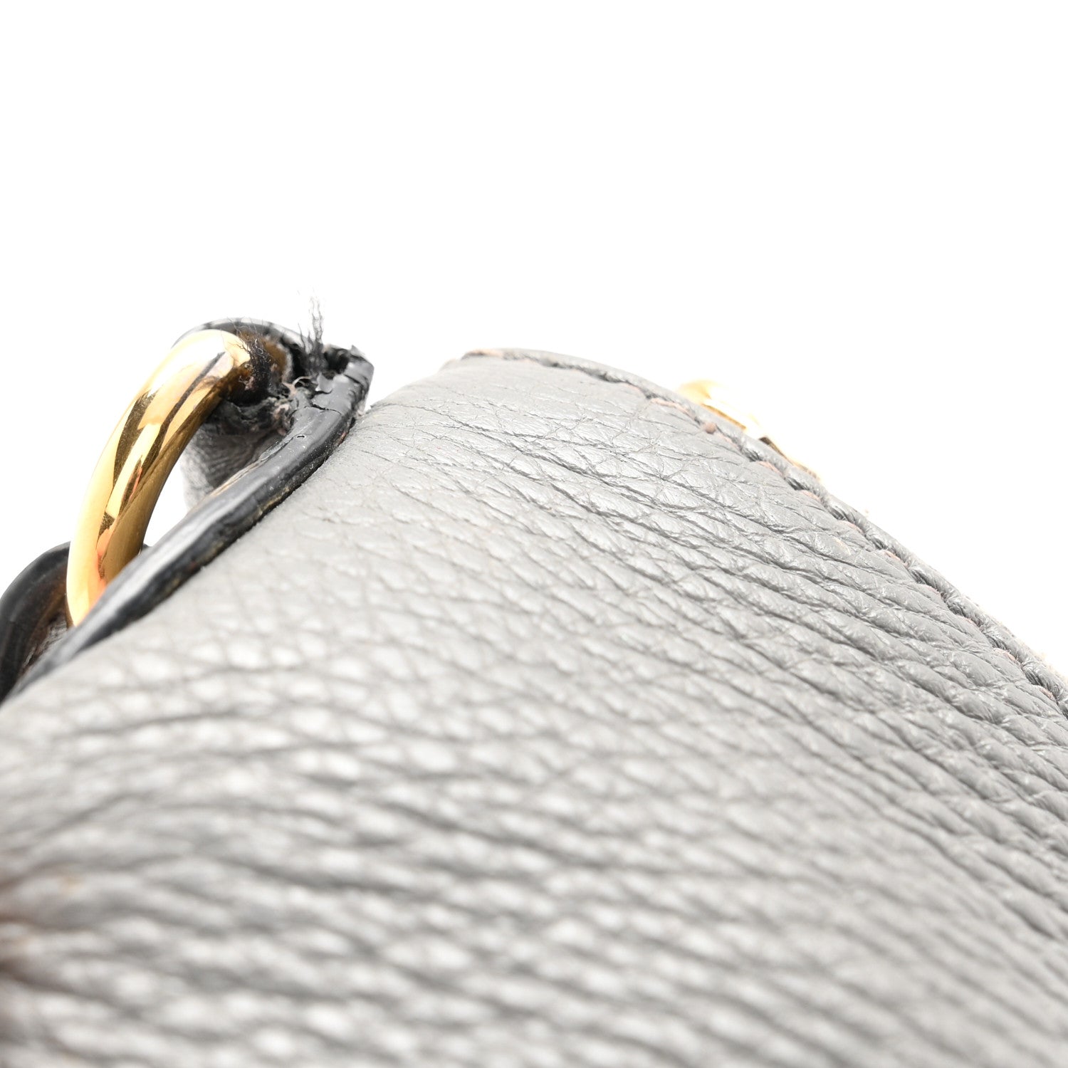 Prada Vitello Phenix Zippered Shoulder Bag Marmo 12 of 12