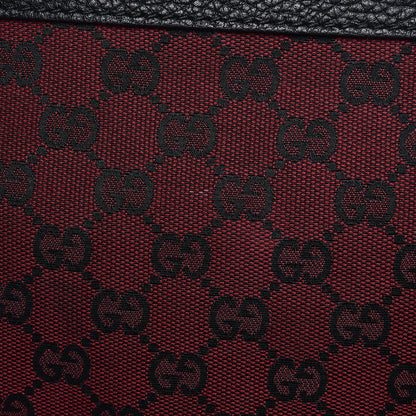 Gucci Denim Monogram Large Half Moon Hobo Red 9 of 10