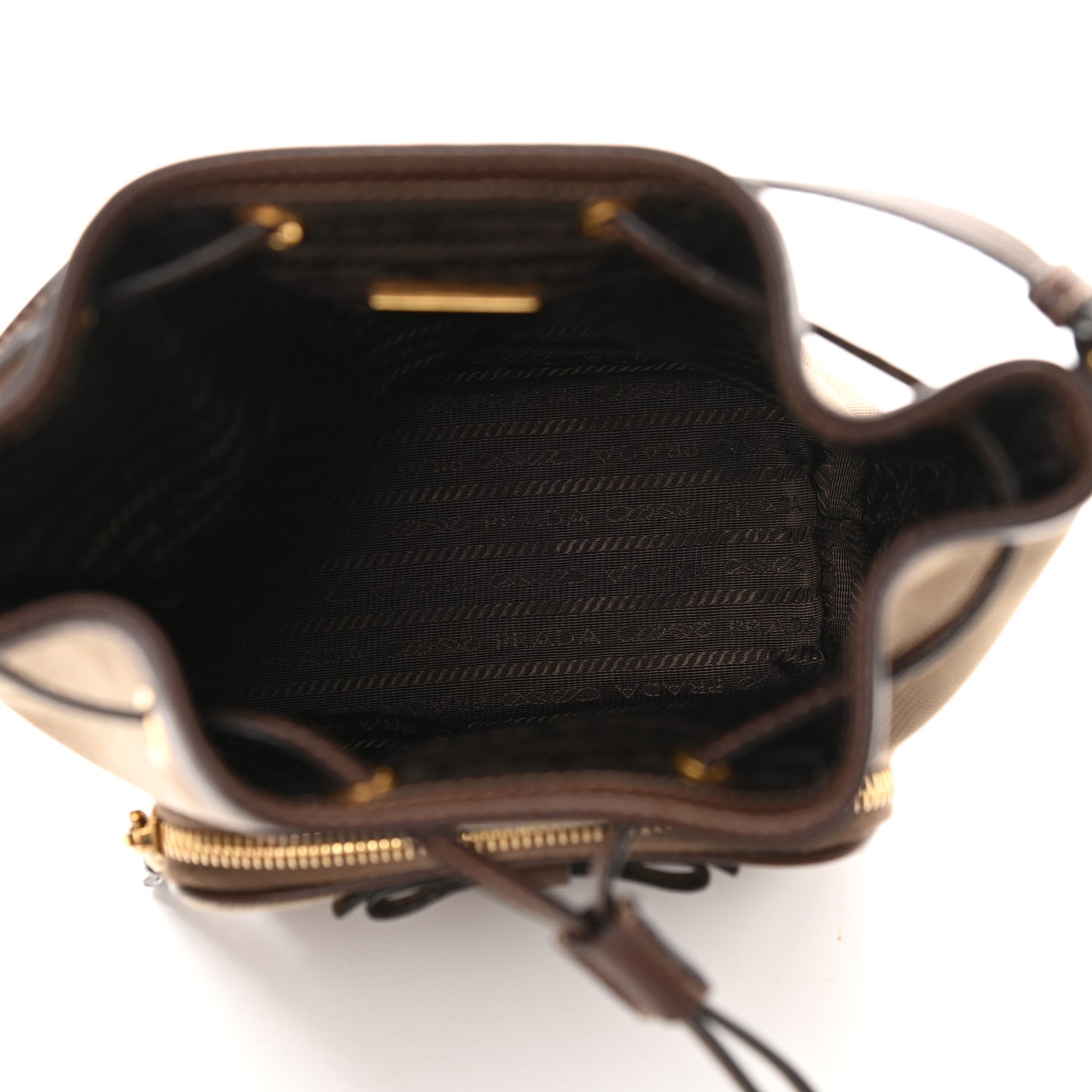 Jacquard Logo Mini Bucket Crossbody Bag Corda Bruciato