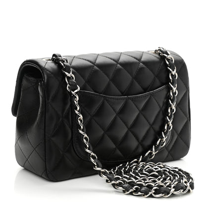 Chanel Lambskin Quilted Mini Rectangular Flap Black 3 of 9