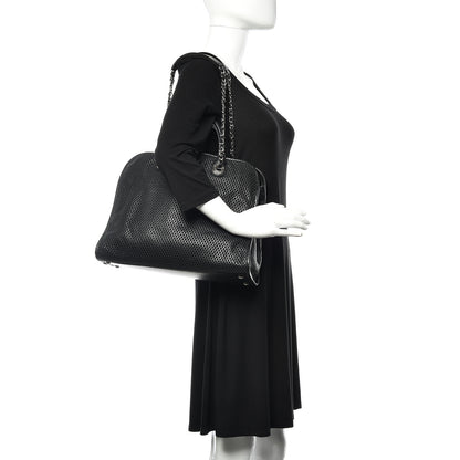 Chanel Calfskin Perforated Up In The Air Tote Black 2 of 13