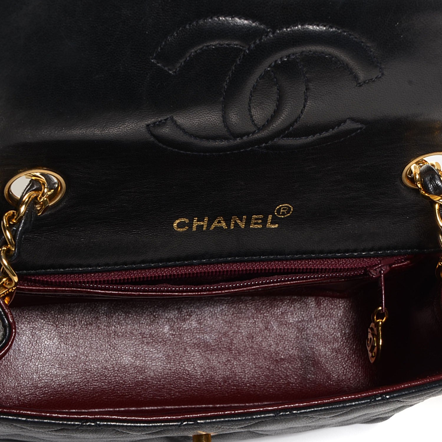 Chanel Lambskin Quilted Mini Square Flap Black 4 of 8