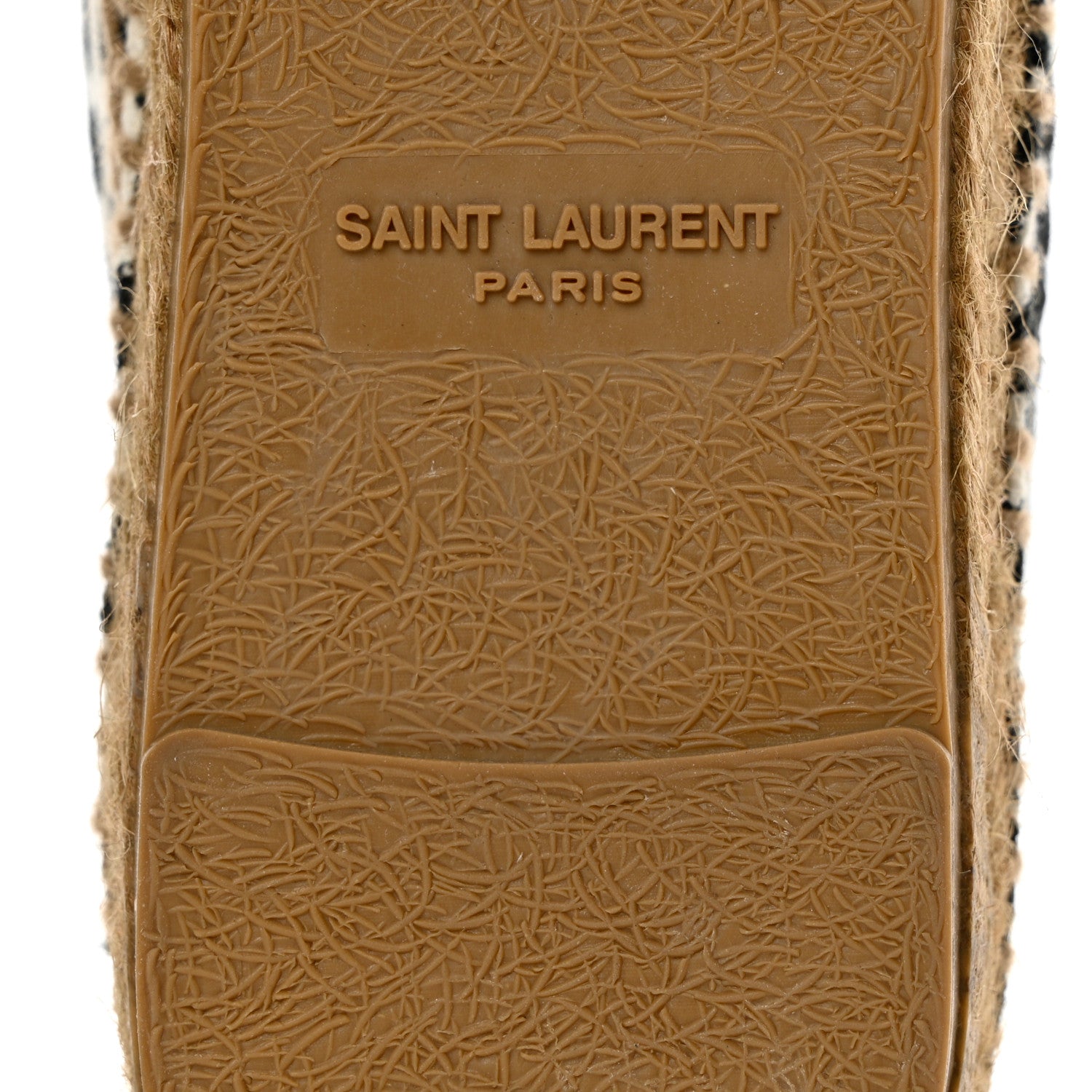 Saint Laurent Canvas Leopard Print Espadrilles 36 Latte Black 6 of 10