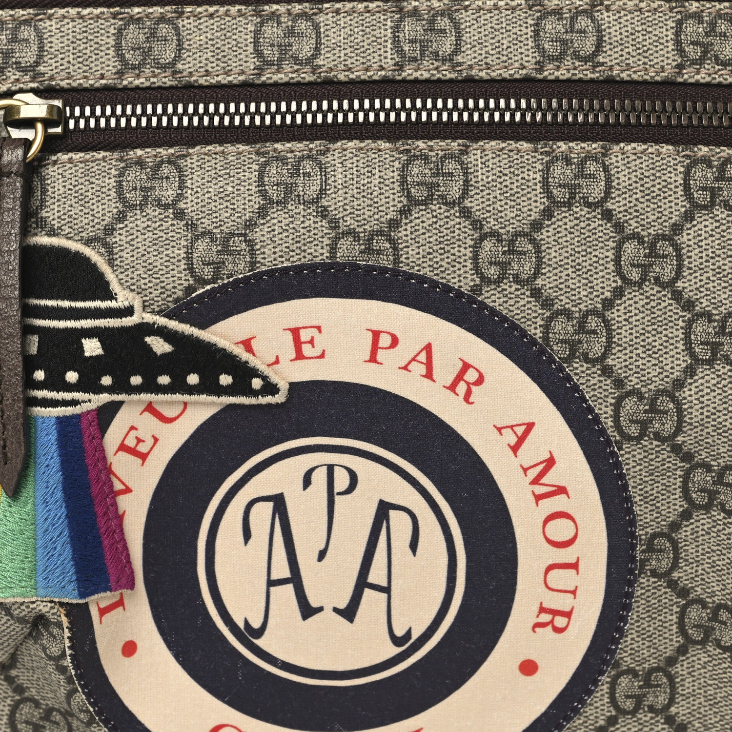 Gucci GG Supreme Monogram Courrier Belt Bag Beige New Acero 8 of 10