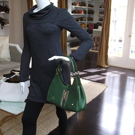 Leather Medium Bardot Green