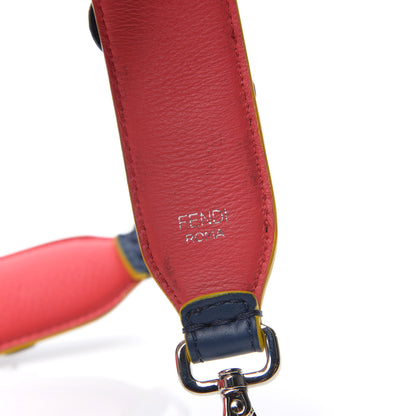 Fendi Vitello Dolce Flowerland Studded Strap You Blue Corallo Multicolor 4 of 4