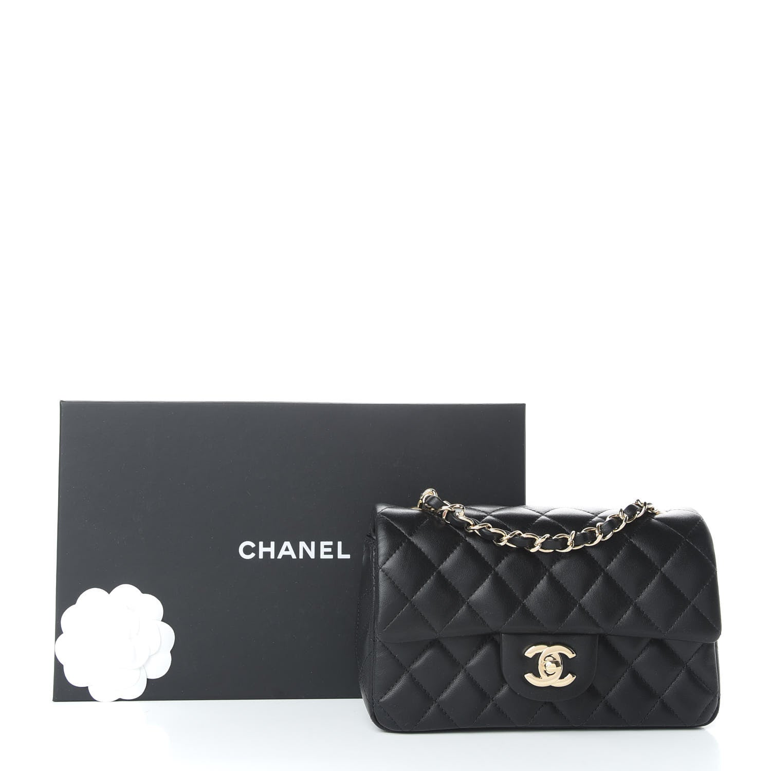 Chanel Lambskin Quilted Mini Rectangular Flap Black 10 of 10