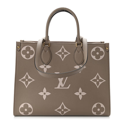 Louis Vuitton Empreinte Monogram Giant Onthego MM Tourterelle Creme 1 of 10