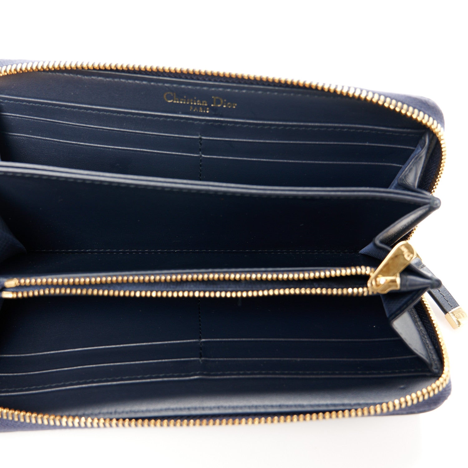 Christian Dior Oblique 30 Montaigne Zip Around Wallet Blue 5 of 10