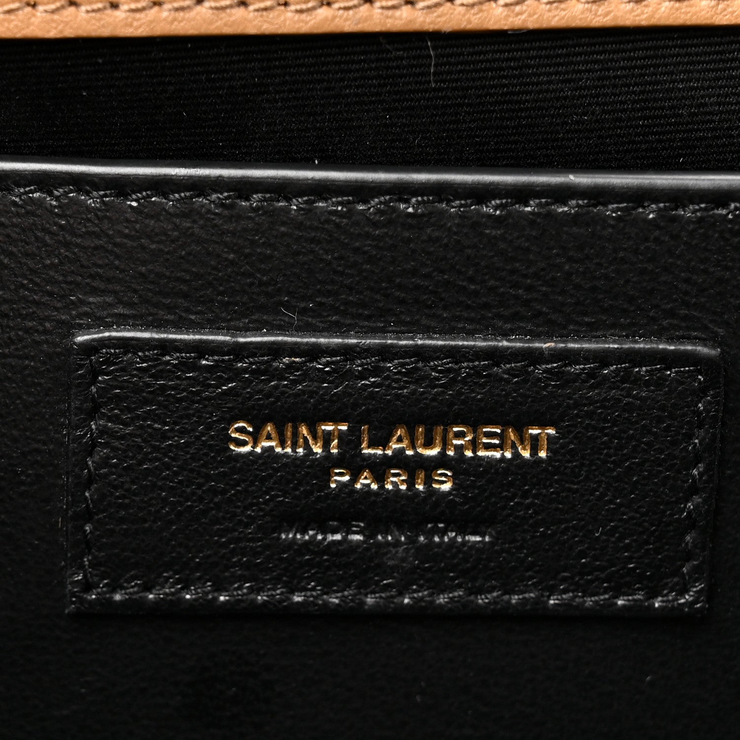 Saint Laurent Lambskin Mixed Matelasse Triquilt Medium Monogram Satchel Dark Cork 6 of 13