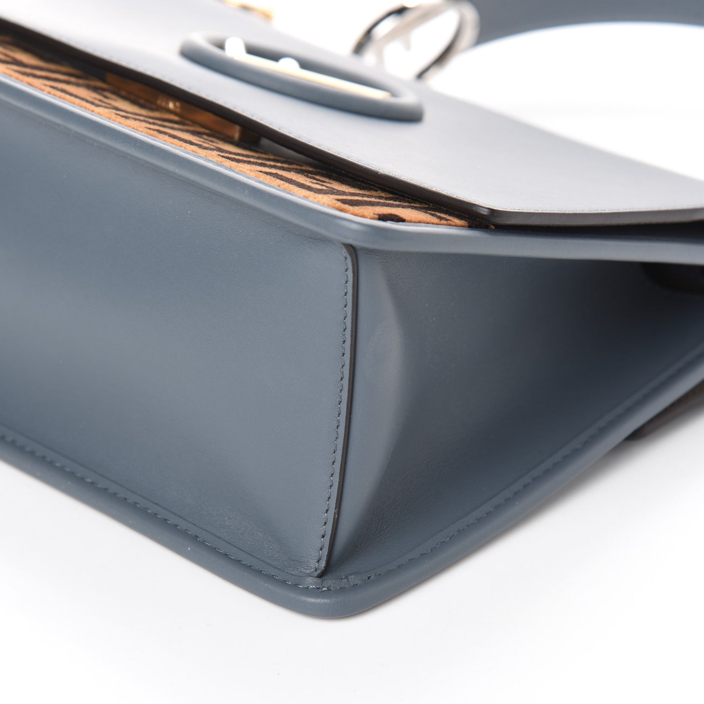 Vitello Century Velvet F is Fendi FF Kan I Shoulder Bag Tobacco Tempesta