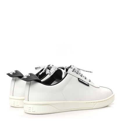 Chanel Calfskin CC Womens Sneakers 37 White 3 of 10