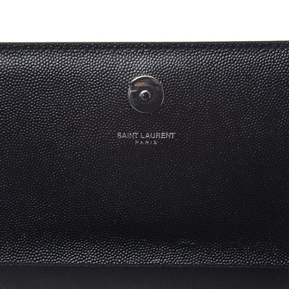 Saint Laurent Grain De Poudre Small Monogram Kate Satchel Black 6 of 10