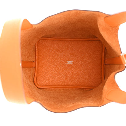 Hermes Taurillon Clemence Picotin Lock 18 PM Orange 5 of 10
