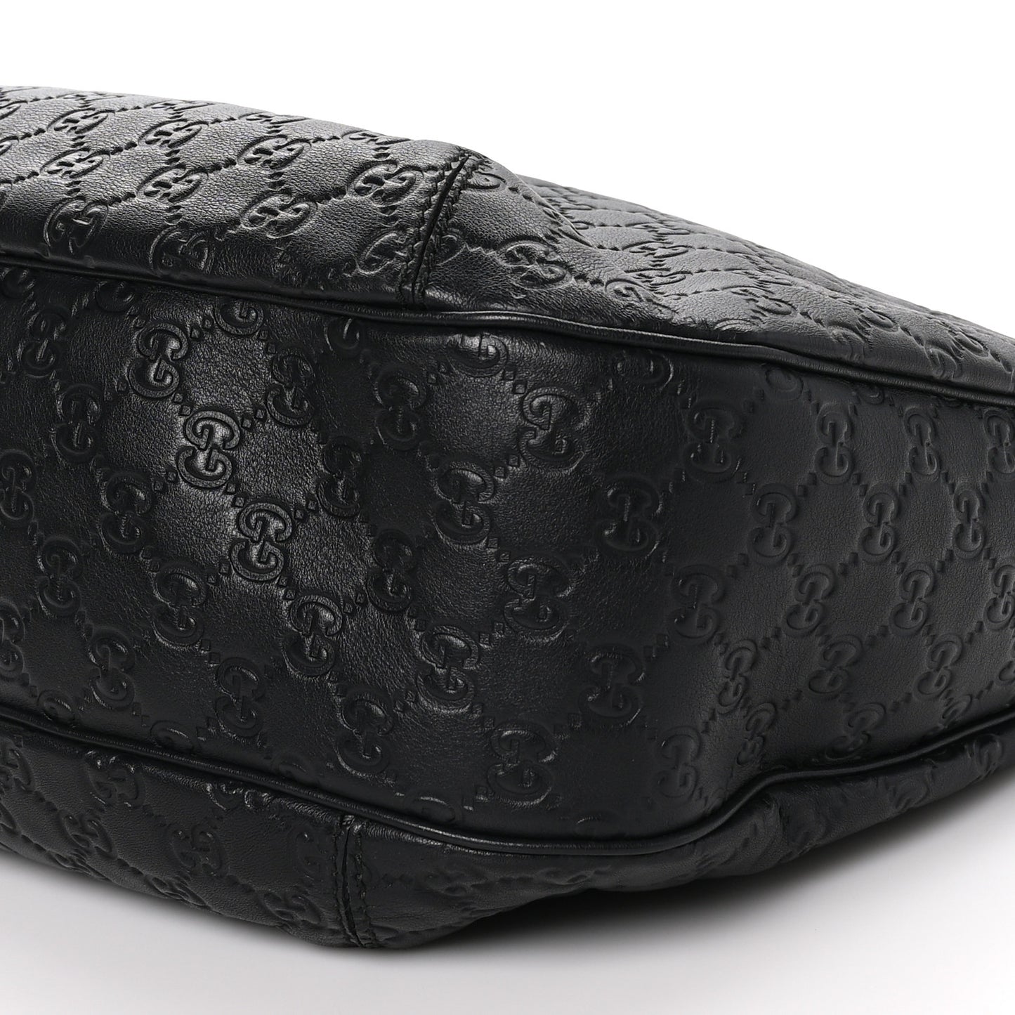 Guccissima Large New Ladies Web Hobo Black