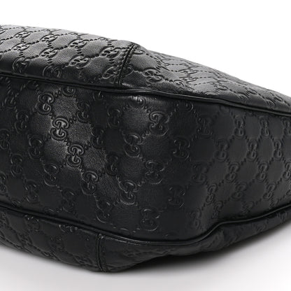 Gucci Guccissima Large New Ladies Web Hobo Black 10 of 12