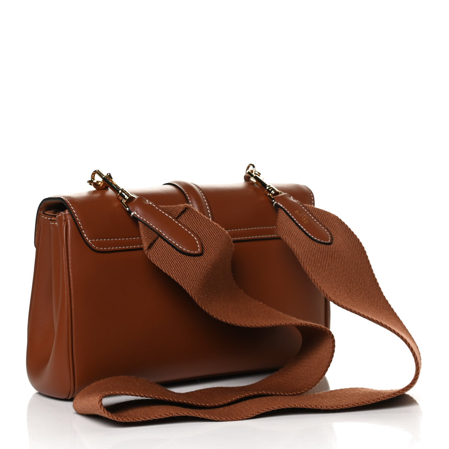 Celine Smooth Calfskin Teen Soft 16 Shoulder Bag Tan 3 of 11