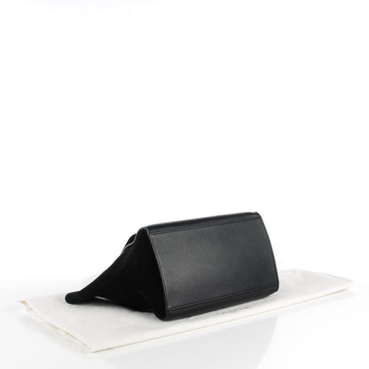 Celine Drummed Calfskin Suede Medium Trapeze Black 4 of 9