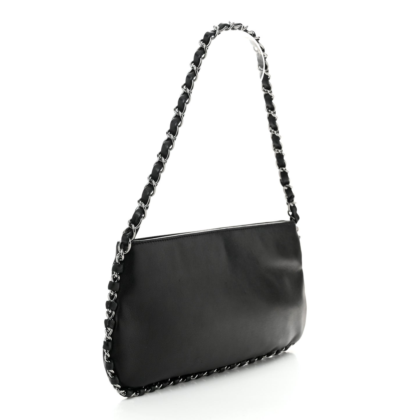 Calfskin Logo Pochette Black