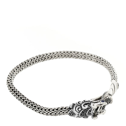 John Hardy Sterling Silver Blue Black Sapphire Naga Legends Bracelet 1 of 4