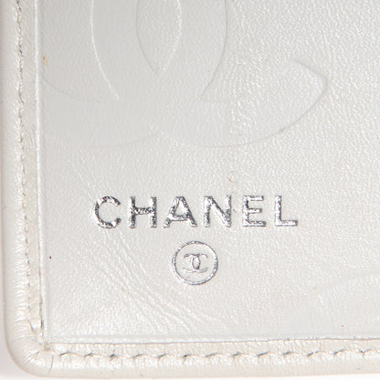 Chanel Calfskin Python Quilted Cambon Yen Wallet White 7 of 9