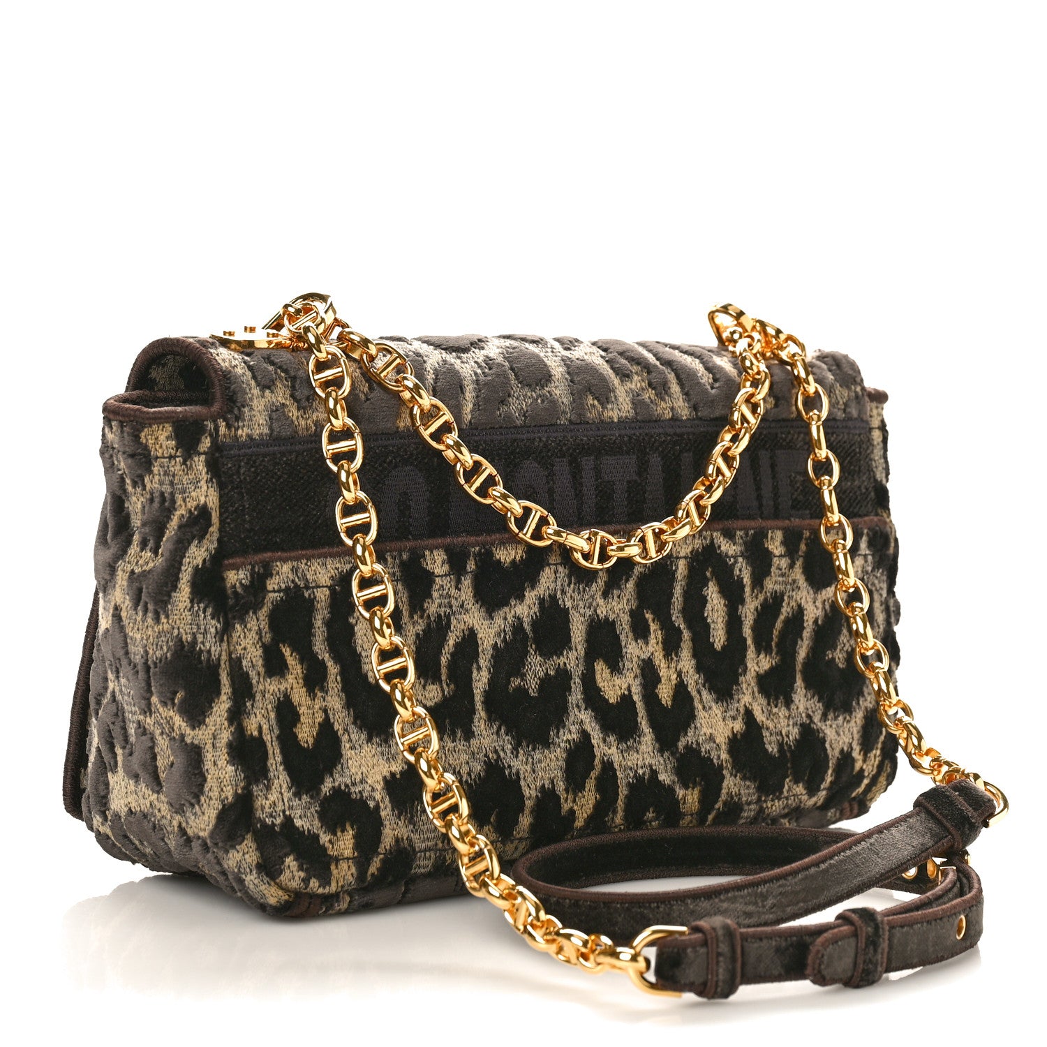 Christian Dior Velvet Mizza Embroidered Medium Caro Bag Beige 2 of 8