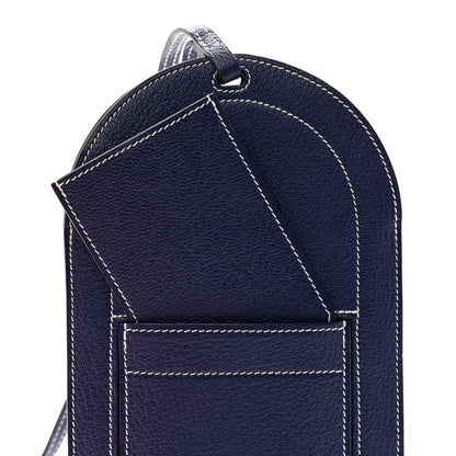 Hermes Chevre Mysore In-The-Loop Phone To Go GM Case Bleu Encre 10 of 12