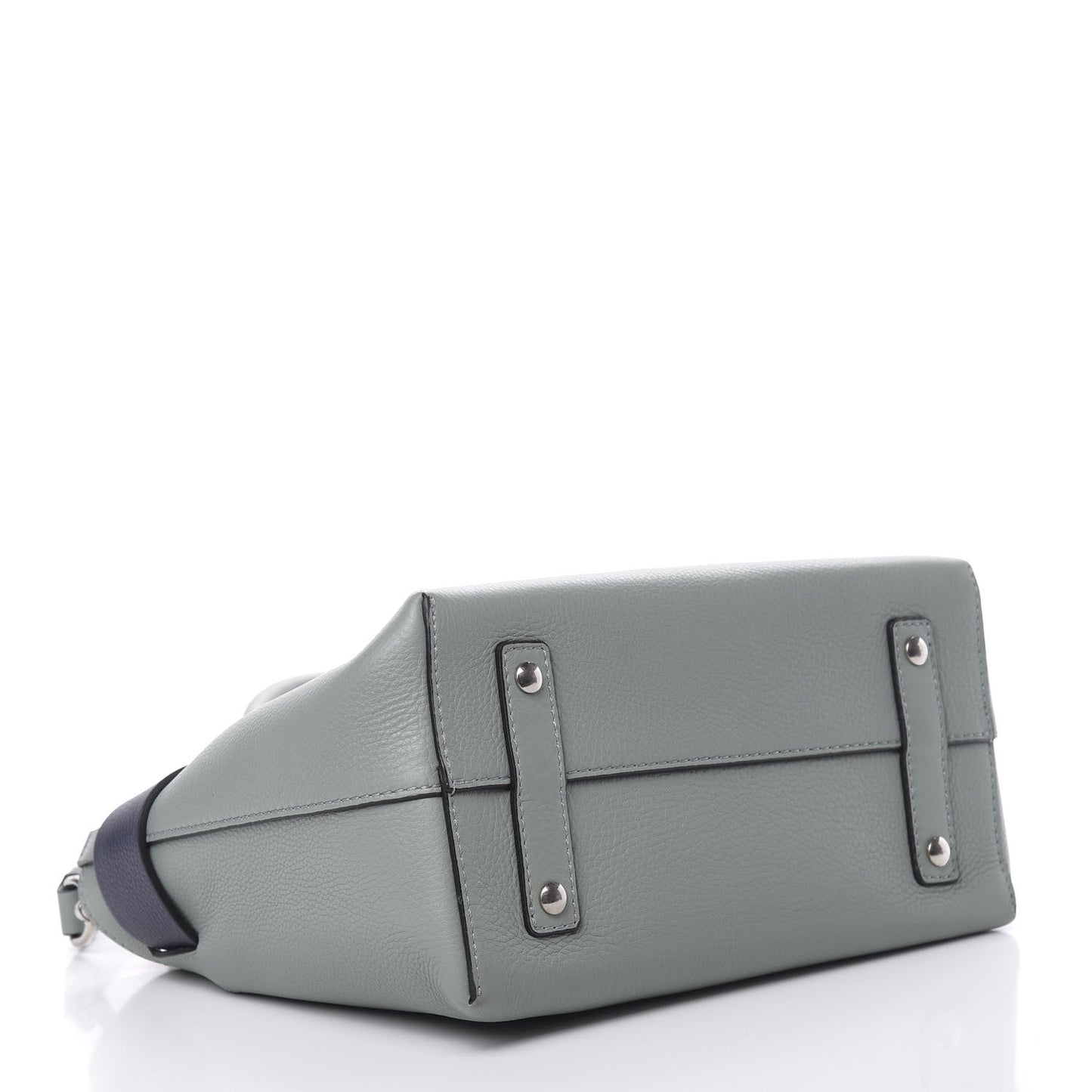 Soft Grain Calfskin Small Belt Bag Grey Blue