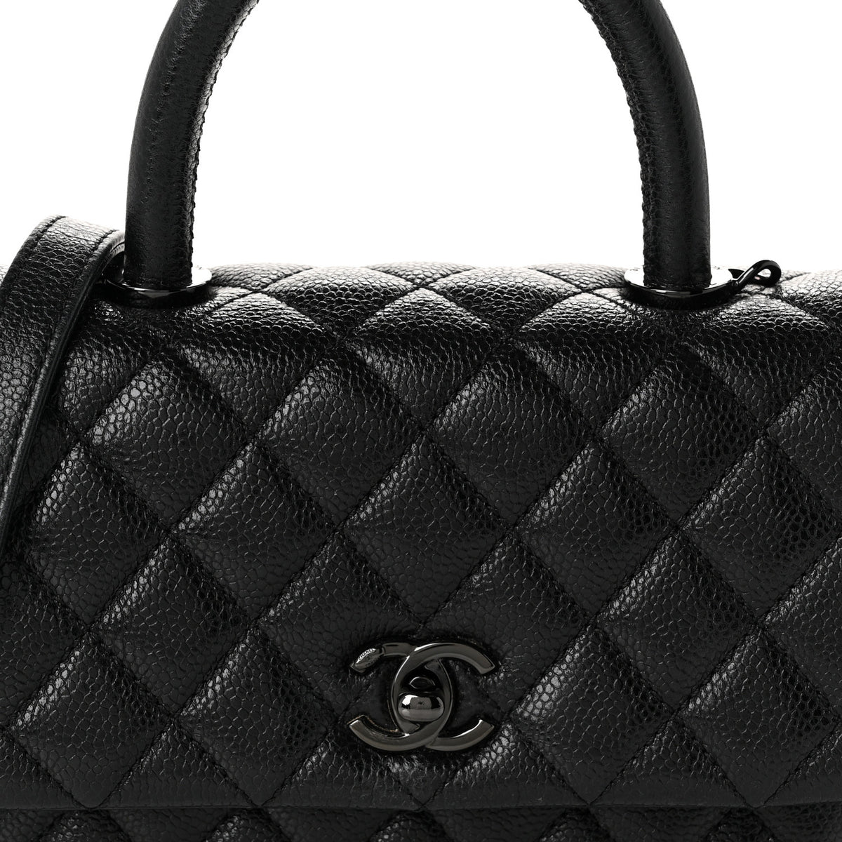 Chanel Caviar Quilted Mini Coco Handle Flap So Black 8 of 10