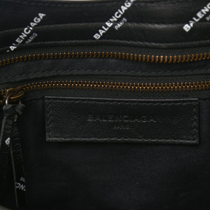 Balenciaga Veau Allover Logo Classic Hardware City Black White 7 of 13