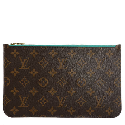Louis Vuitton Monogram Neverfull MM GM Pochette Turquoise 1 of 7