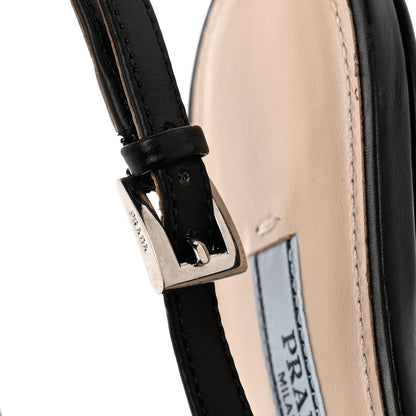 Prada Nappa Triangle Logo Pointed Toe Slingback Pumps 39 Black 9 of 12
