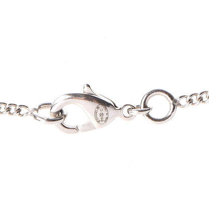 Chanel Crystal CC Pearl Drop Necklace Silver 5 of 6