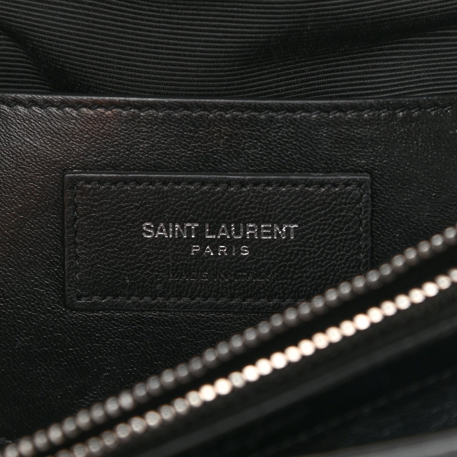 Saint Laurent Calfskin Crocodile Embossed Large College Monogram Satchel Black 7 of 12