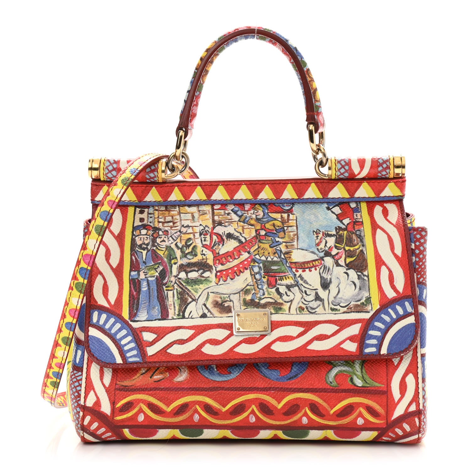 Dolce & Gabbana Dauphine Court Print Medium Miss Sicily Satchel Multicolor 1 of 10