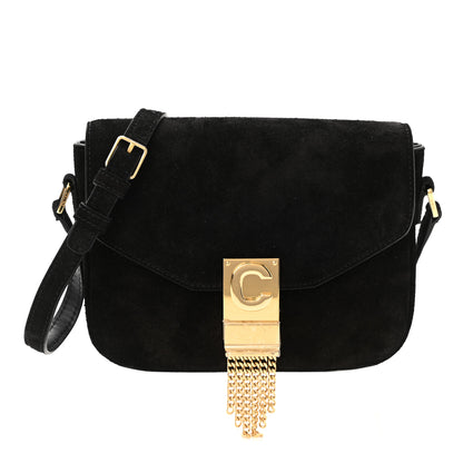 Celine Suede Small Pampille C Bag Black 1 of 10