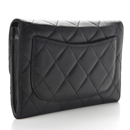 Chanel Lambskin Quilted Small Flap Wallet Black 3 of 8