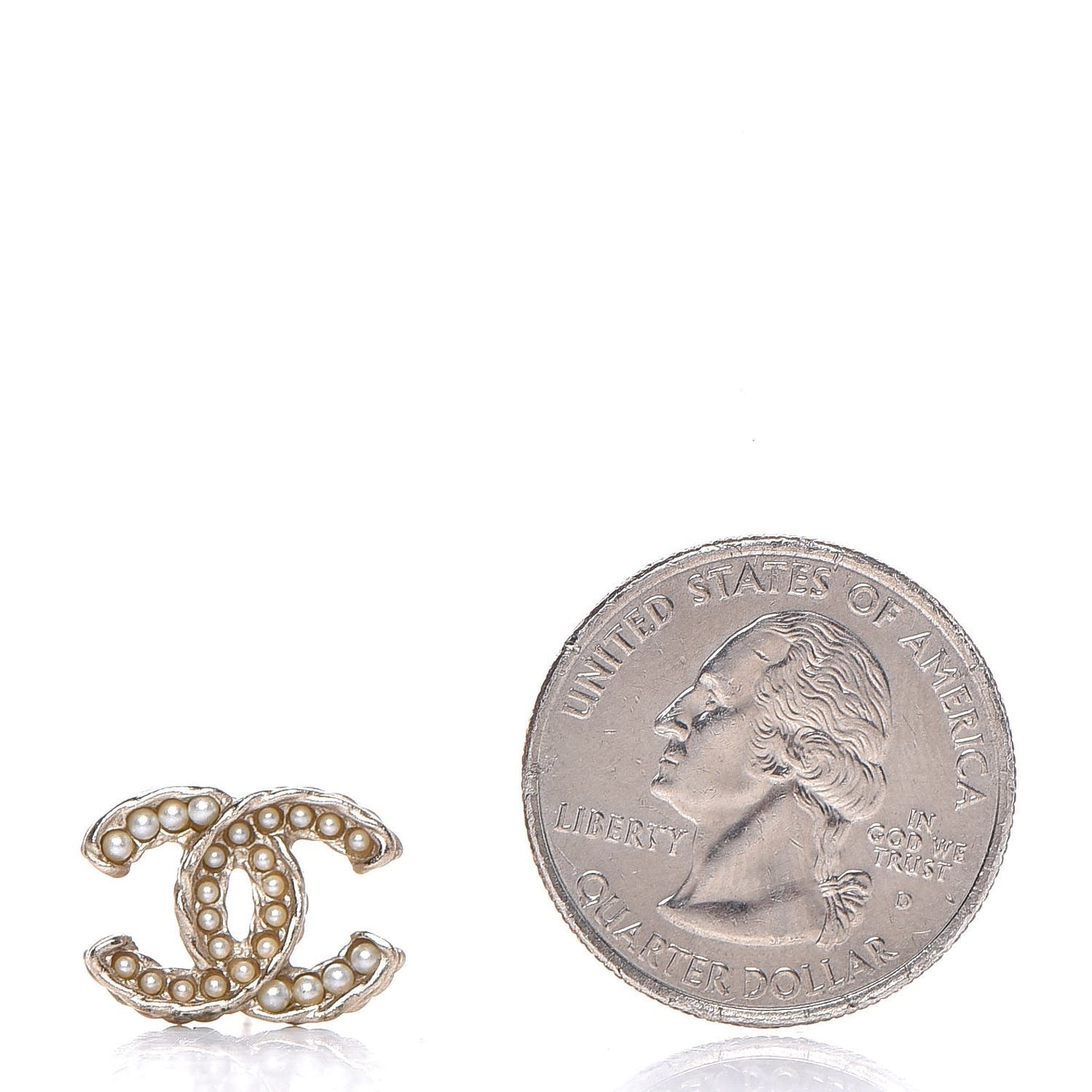 Pearl CC Earrings Gold