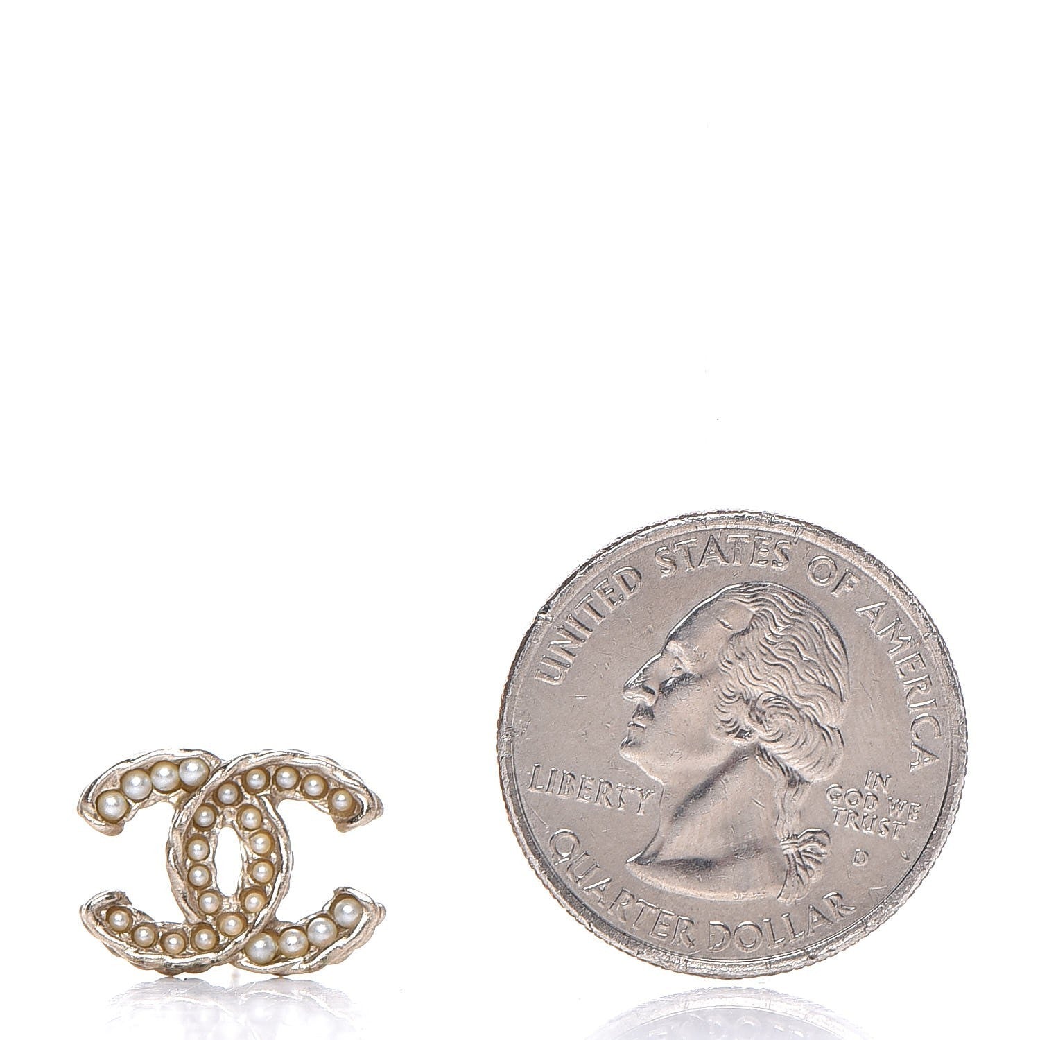 Chanel Pearl CC Earrings Gold 2 of 5