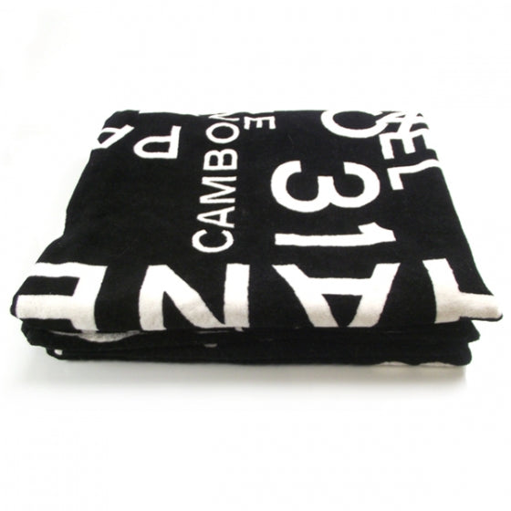 Chanel Cotton Beach Towel Black/White 1 of 3