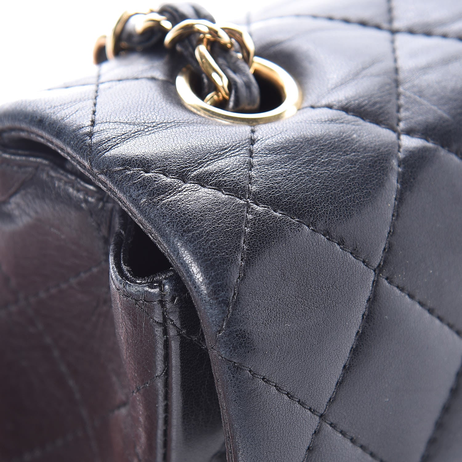 Chanel Lambskin Quilted East West Flap Black 9 of 12