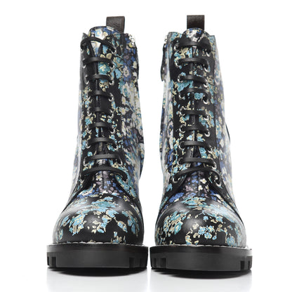 Louis Vuitton Calfskin Floral Star Trail Ankle Boots 40 Black 2 of 9