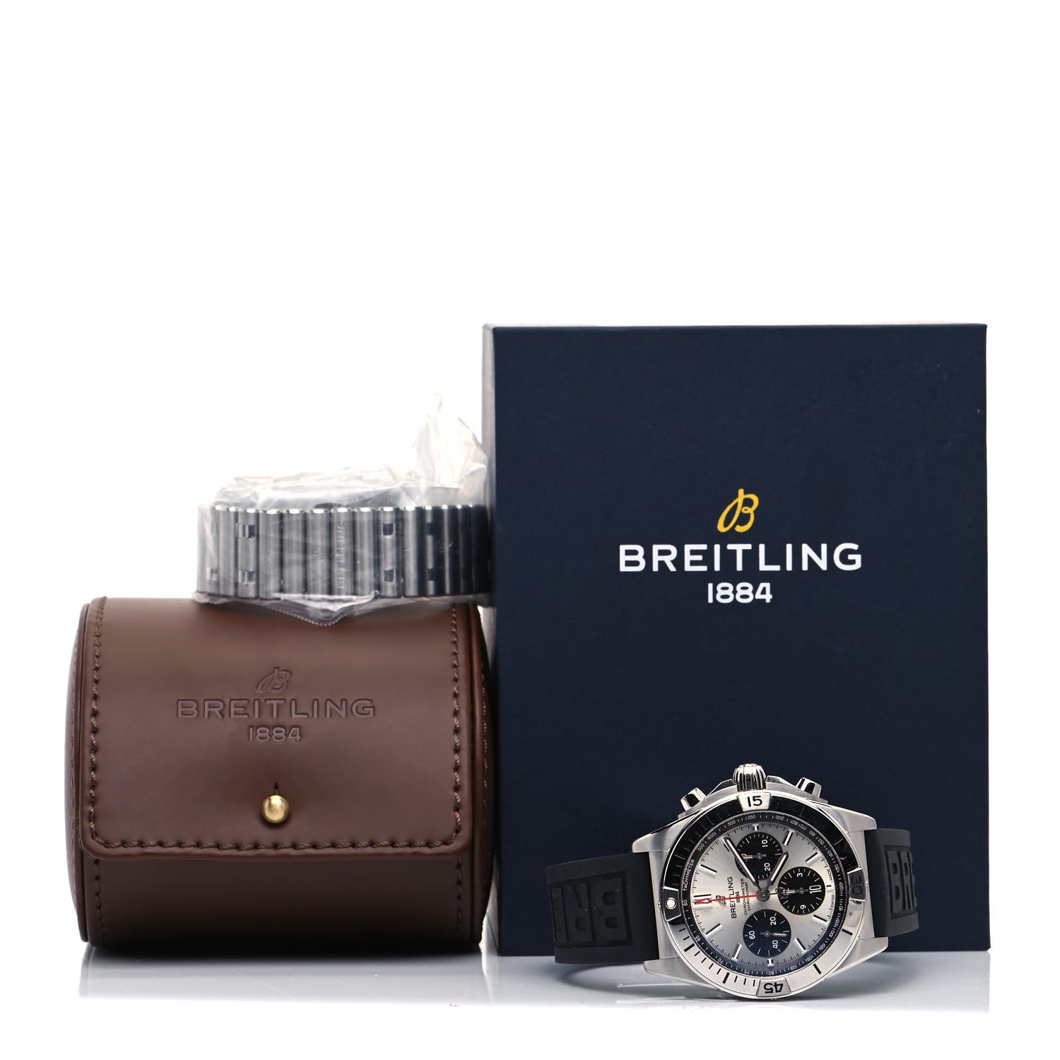 Breitling Stainless Steel Rubber 42mm Chronomat B01 Automatic Watch AB0134 5 of 5