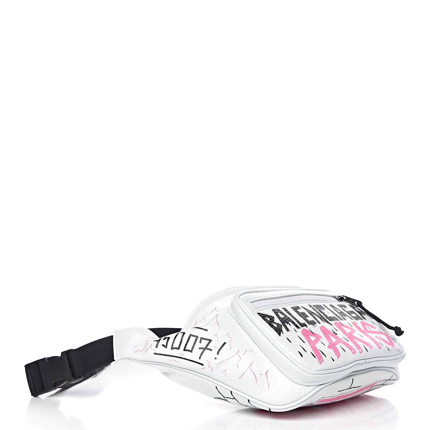 Balenciaga Agneau Arena Graffiti All Over Explorer Belt Bag White Multicolor 4 of 10