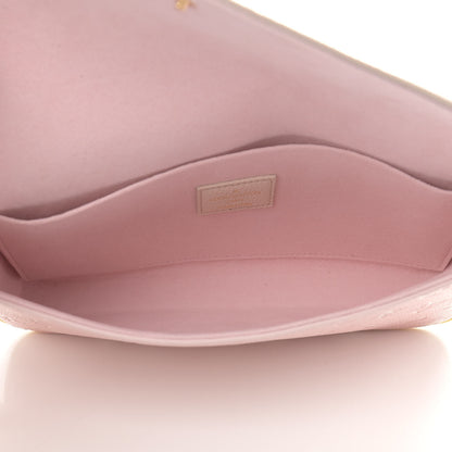 Louis Vuitton Empreinte Spring in the City Felicie Pochette Chain Wallet Pink Beige Yellow 6 of 10