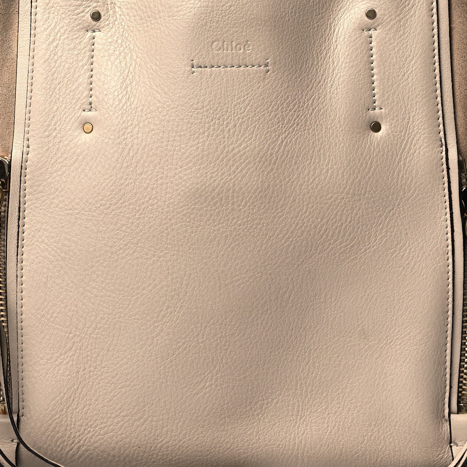 Chloe Calfskin Small Milo Shopping Tote Pearl Beige 8 of 12