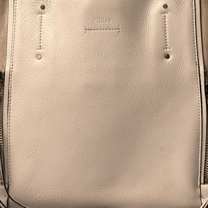 Chloe Calfskin Small Milo Shopping Tote Pearl Beige 8 of 12