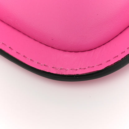 Versace Calfskin Vinyl Small Houndstooth La Medusa Crossbody Bag Pink Multicolor 11 of 13